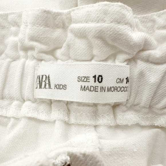 Zara | Girls’ Linen Blend Paper Bag Pants (10) 🤍 - Picture 5 of 6
